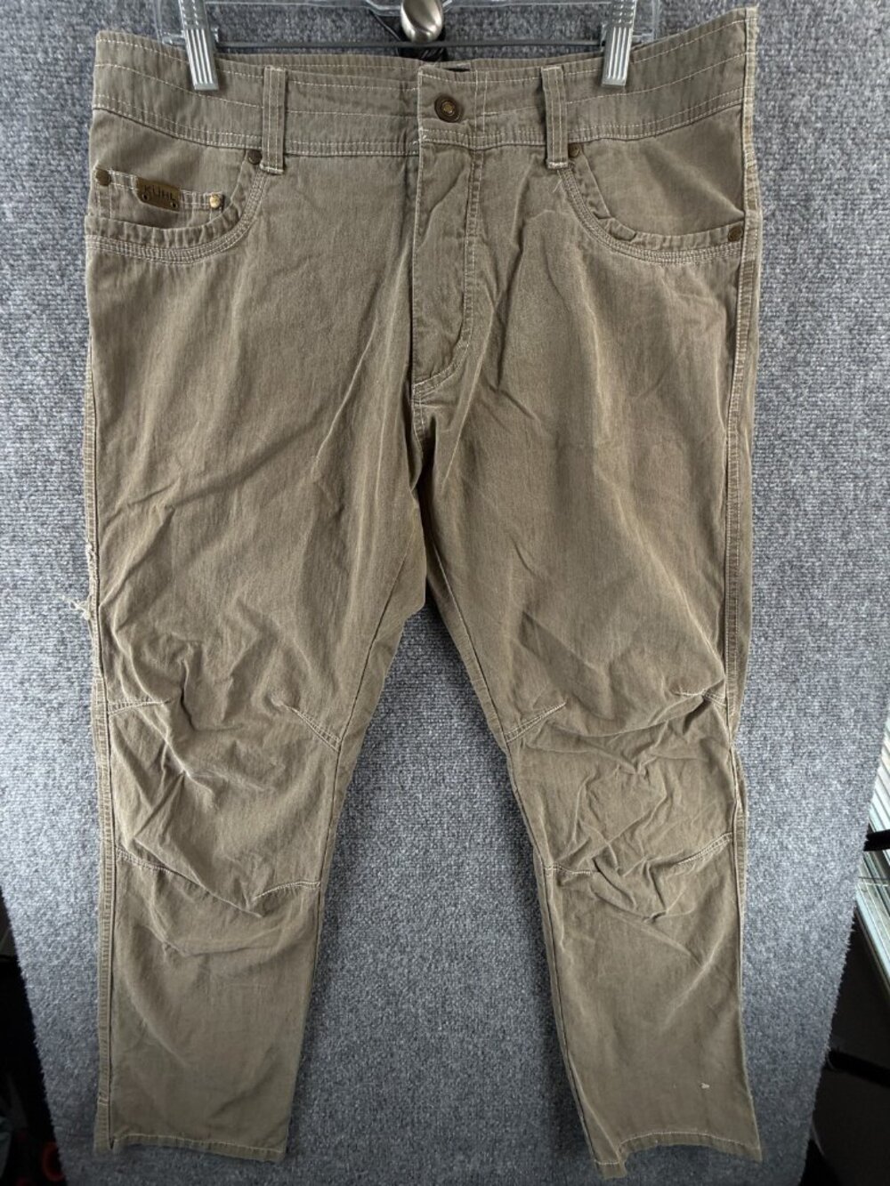KUHL Revolvr Lean Pants Hiking Outdoors Vintage Patinadye Pockets * ACTL 35X31